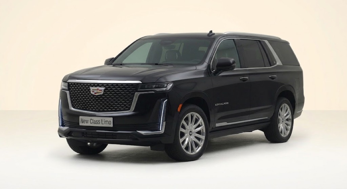 Black Cadillac Escalade from the New Class Limo fleet